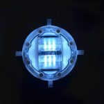 Dwustronny wpuszczany aluminiowy element odblaskowy solar
